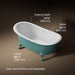 KOHLER K-21000-PSG Artifacts 66-1/8" x 32-1/2" freestanding bath