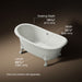 KOHLER K-21000-PDE Artifacts 66-1/8" x 32-1/2" freestanding bath