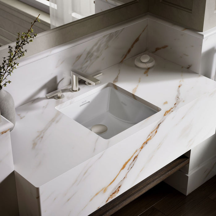 KOHLER K-21056 Brazn 16-1/4" Square Undermount Bathroom Sink