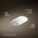 KOHLER K-21057 Brazn 24-1/4" Oval Undermount Bathroom Sink