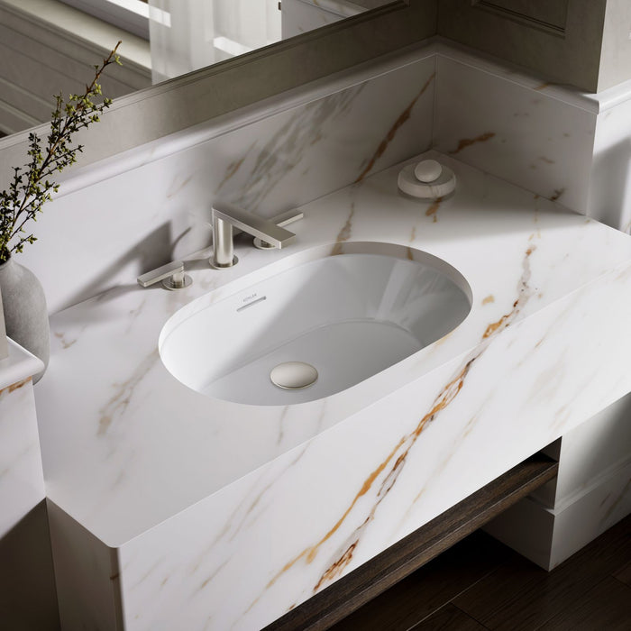 KOHLER K-21057 Brazn 24-1/4" Oval Undermount Bathroom Sink