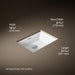 KOHLER K-21058 Brazn 21-1/4" Rectangular Undermount Bathroom Sink