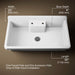 KOHLER K-21103-2HW Farmstead 45" top-/wall-mount single-bowl workstation farmhouse kitchen sink, white - view 5