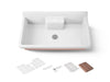 KOHLER K-21103-1HPPB Farmstead 45" top-/wall-mount single-bowl workstation farmhouse kitchen sink