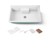 KOHLER K-21103-1HPSG Farmstead 45" top-/wall-mount single-bowl workstation farmhouse kitchen sink