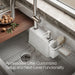 KOHLER K-21103-2HW Farmstead 45" top-/wall-mount single-bowl workstation farmhouse kitchen sink