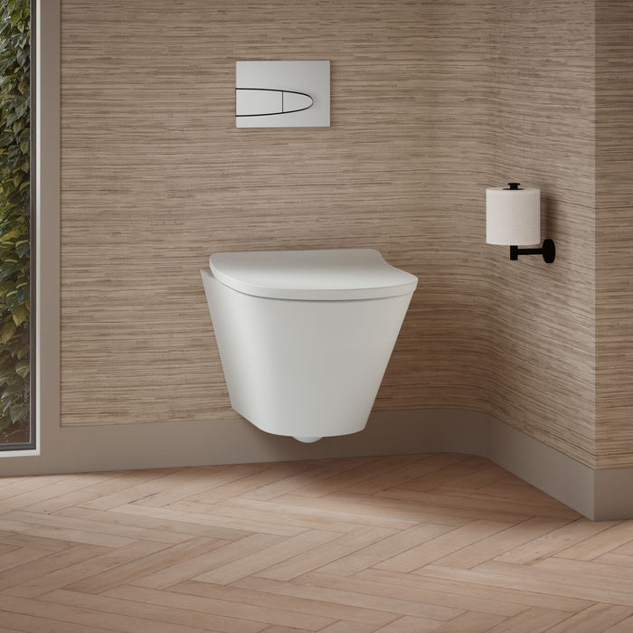 KOHLER K-21748 Brazn Wall-hung Round-front Toilet, Dual-flush