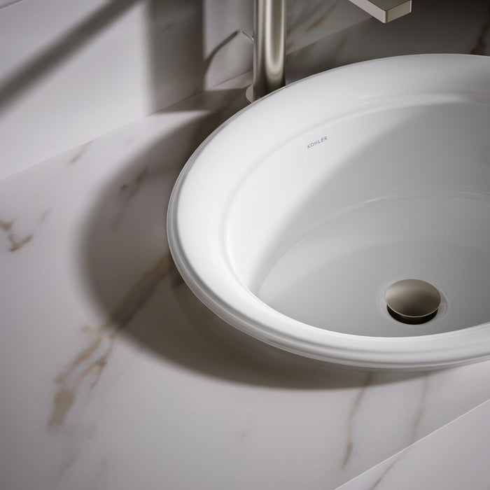 KOHLER K-21780 Artifacts 21" Oval Drop-in Bathroom Sink