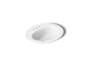 KOHLER K-2196-4 Pennington 20-1/4" oval drop-in bathroom sink