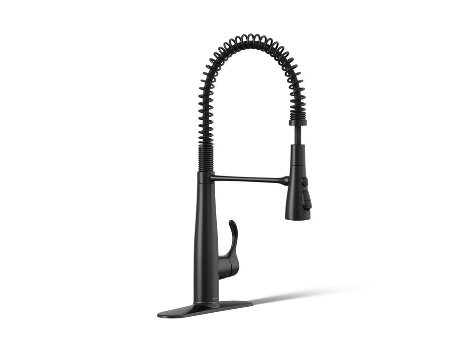 KOHLER Simplice Semi-professional kitchen sink faucet with three-function sprayhead