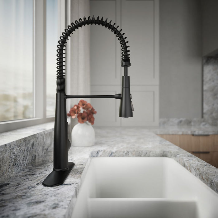 KOHLER Simplice Semi-professional kitchen sink faucet with three-function sprayhead