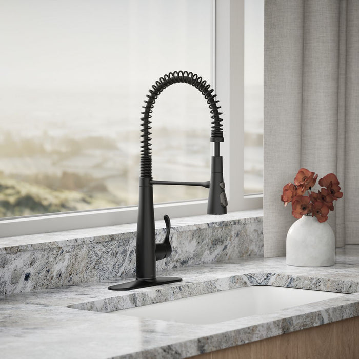 KOHLER Simplice Semi-professional kitchen sink faucet with three-function sprayhead