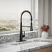 KOHLER Simplice Semi-professional kitchen sink faucet with three-function sprayhead