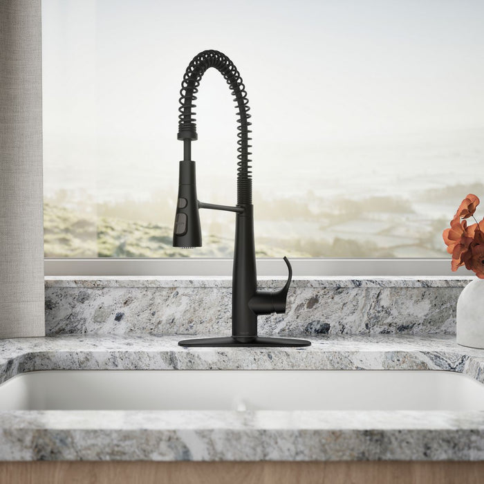 KOHLER Simplice Semi-professional kitchen sink faucet with three-function sprayhead