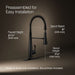 KOHLER Simplice Semi-professional kitchen sink faucet with three-function sprayhead