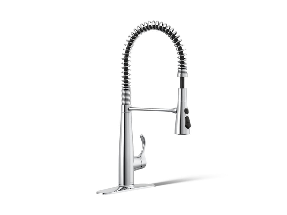KOHLER Simplice Semi-professional kitchen sink faucet with three-function sprayhead