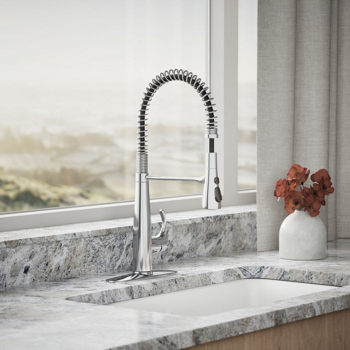 KOHLER Simplice Semi-professional kitchen sink faucet with three-function sprayhead