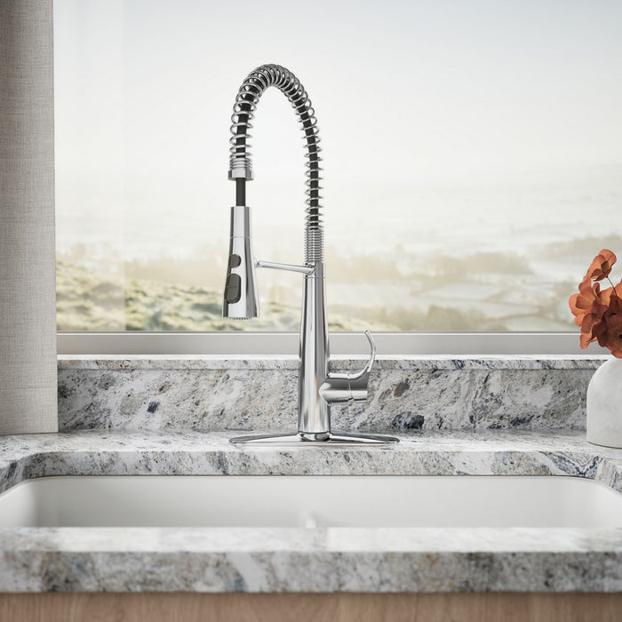 KOHLER Simplice Semi-professional kitchen sink faucet with three-function sprayhead