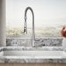KOHLER Simplice Semi-professional kitchen sink faucet with three-function sprayhead