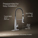 KOHLER Simplice Semi-professional kitchen sink faucet with three-function sprayhead