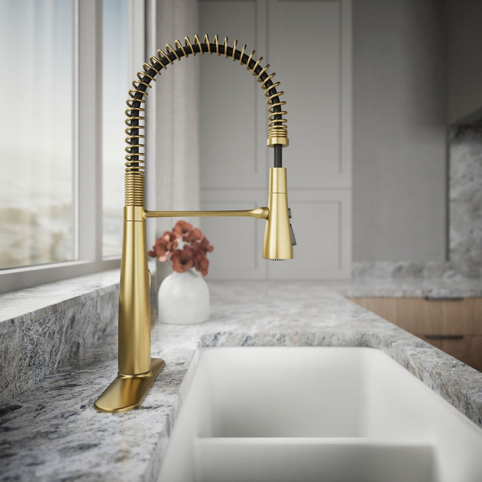 KOHLER Simplice Semi-professional kitchen sink faucet with three-function sprayhead