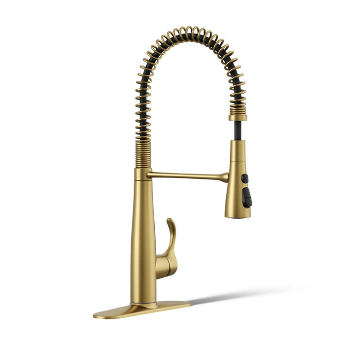 KOHLER Simplice Semi-professional kitchen sink faucet with three-function sprayhead
