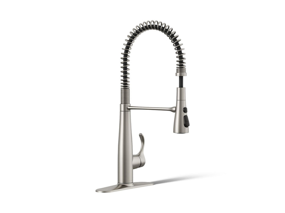 KOHLER Simplice Semi-professional kitchen sink faucet with three-function sprayhead