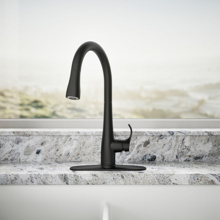KOHLER Simplice Touchless pull-down kitchen sink faucet with three-function sprayhead