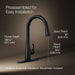 KOHLER Simplice Touchless pull-down kitchen sink faucet with three-function sprayhead