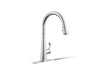 KOHLER Simplice Touchless pull-down kitchen sink faucet with three-function sprayhead