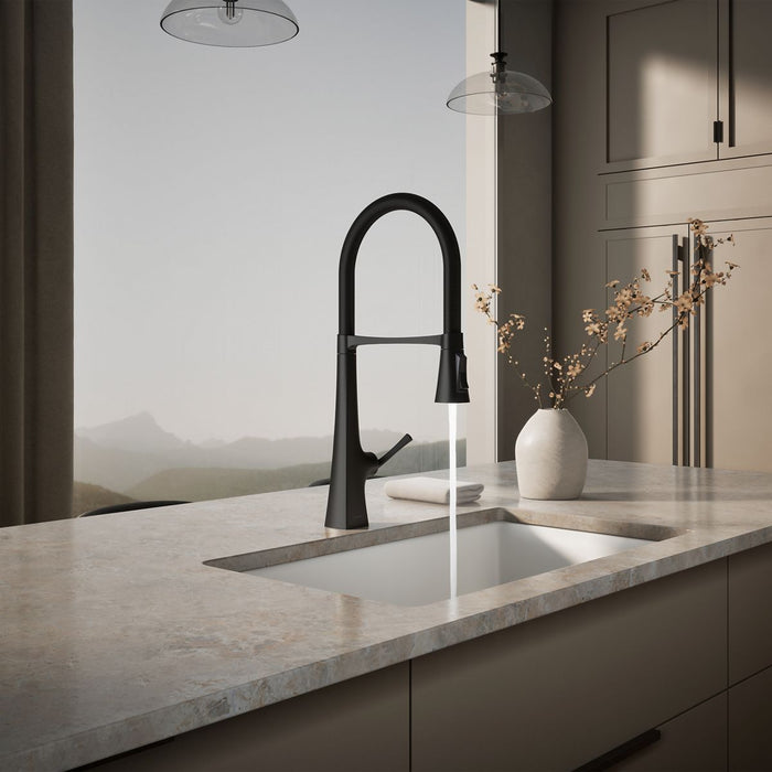 KOHLER KOHLER K-22060 Graze Semi-professional kitchen sink faucet with three-function sprayhead