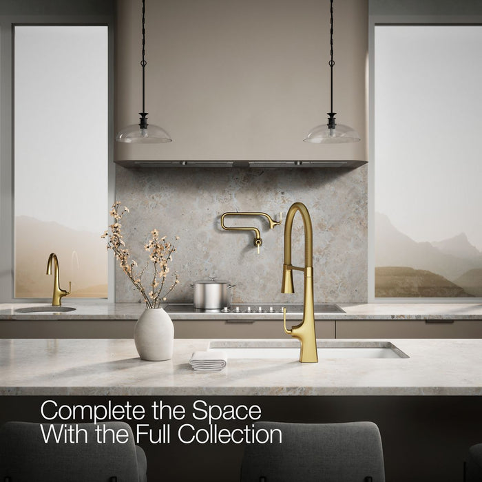 KOHLER KOHLER K-22060 Graze Semi-professional kitchen sink faucet with three-function sprayhead