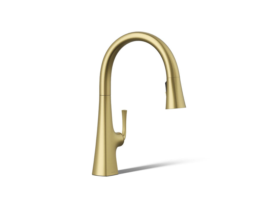KOHLER K-22062 Graze Pull-down kitchen sink faucet with three-function sprayhead