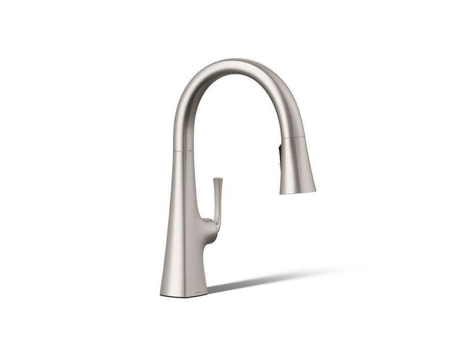 KOHLER K-22063 Graze Pull-down kitchen sink faucet with three-function sprayhead