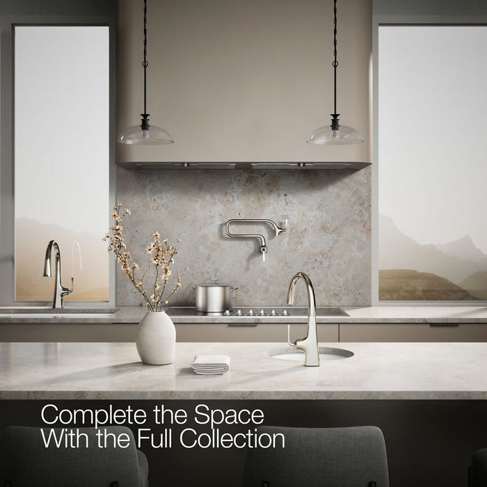KOHLER K-22065 Graze Single-handle bar sink faucet, vibrant polished nickel - view 2