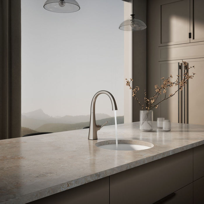 KOHLER K-22065 Graze Single-handle bar sink faucet, vibrant stainless - view 3