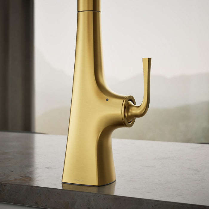 KOHLER K-22068 Graze Touchless pull-down kitchen sink faucet with three-function sprayhead