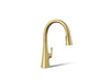 KOHLER K-22068 Graze Touchless pull-down kitchen sink faucet with three-function sprayhead