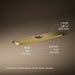 3/4 view of product with dimensions