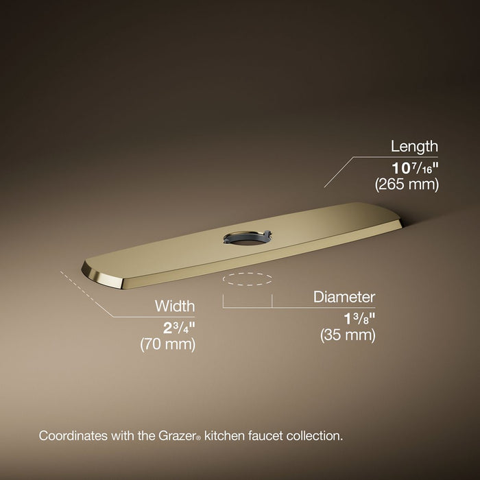 3/4 view of product with dimensions
