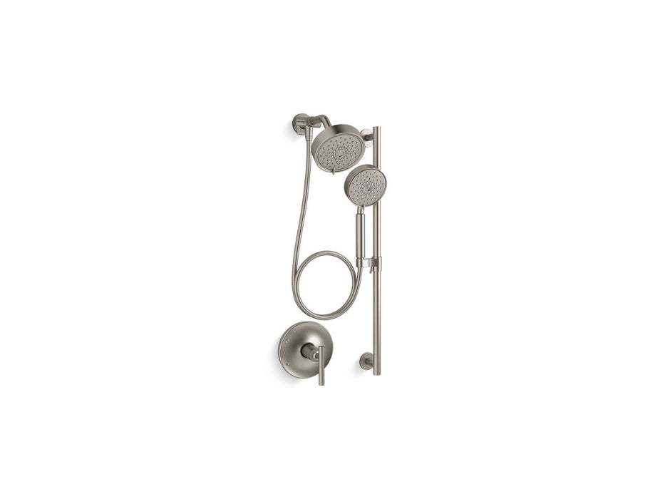KOHLER K-22181 Purist Showering Kit, 2.5 gpm, vibrant brushed nickel