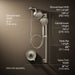 3/4 view of product with dimensions