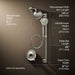 3/4 view of product with dimensions