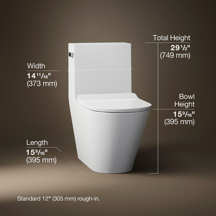 3/4 view of product with dimensions