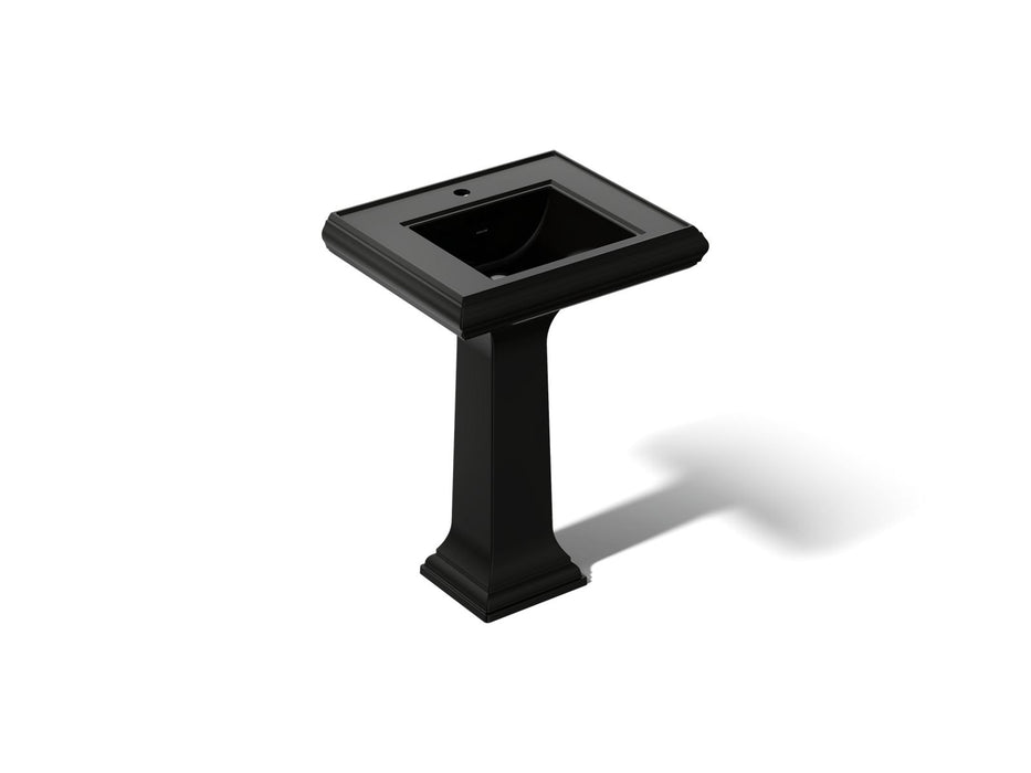 KOHLER K-2238-1 Memoirs 24-1/4" rectangular pedestal bathroom sink, black black