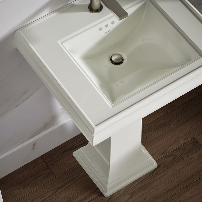 KOHLER K-2238-1 Memoirs 24-1/4" rectangular pedestal bathroom sink, dune - view 4