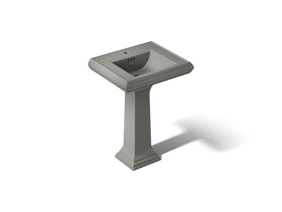 KOHLER K-2238-1 Memoirs 24-1/4" rectangular pedestal bathroom sink, thunder grey