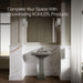 KOHLER K-2238-1 Memoirs 24-1/4" rectangular pedestal bathroom sink, thunder grey - view 5