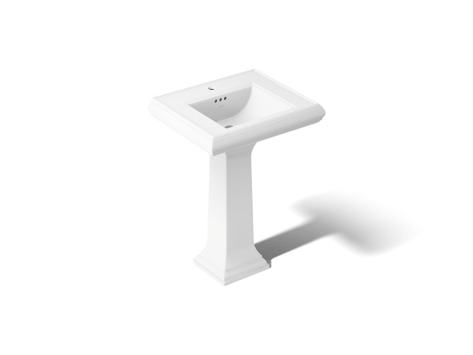 KOHLER K-2238-1 Memoirs 24-1/4" rectangular pedestal bathroom sink, white