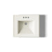 KOHLER K-2238-4 Memoirs 24-1/4" rectangular pedestal bathroom sink, biscuit - view 3